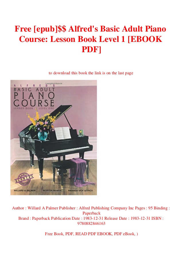 Alfred adult piano book pdf
